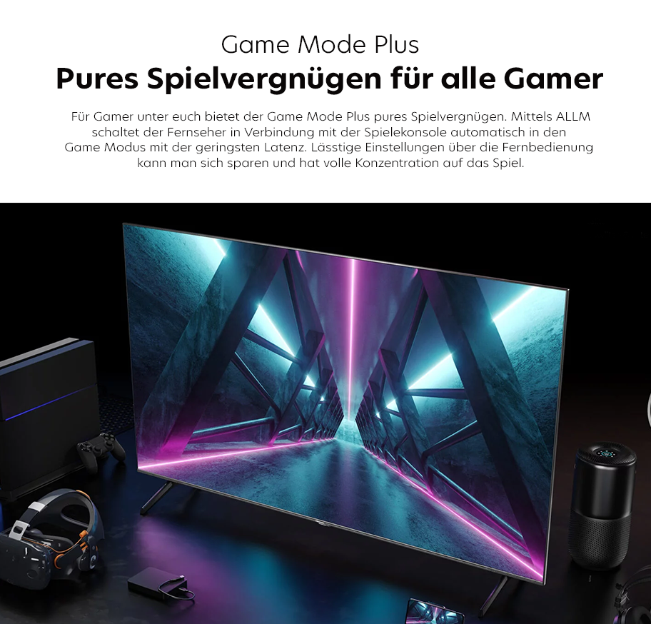 Feature-Banner,Upgrade dein Spielerlebnis mit Game Mode PLUS mit einer Game Bar als integriertes Dashboard'